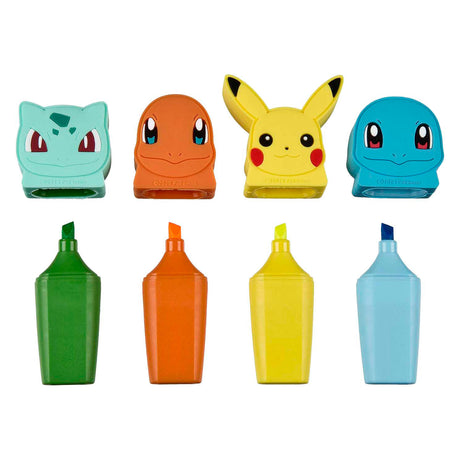 Mini resaltadores encubiertos pokemon - 4 piezas.