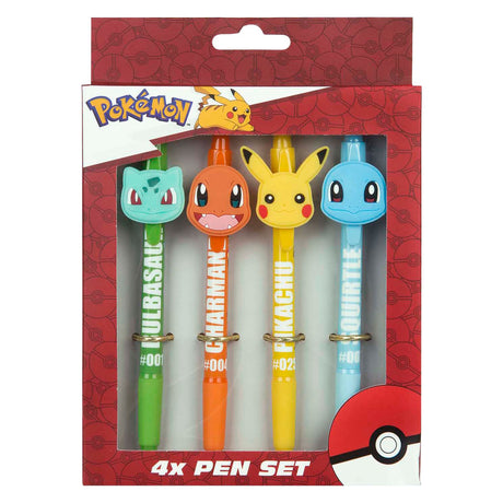 Juego encubierto de bolígrafos pokemon, 4 uds.