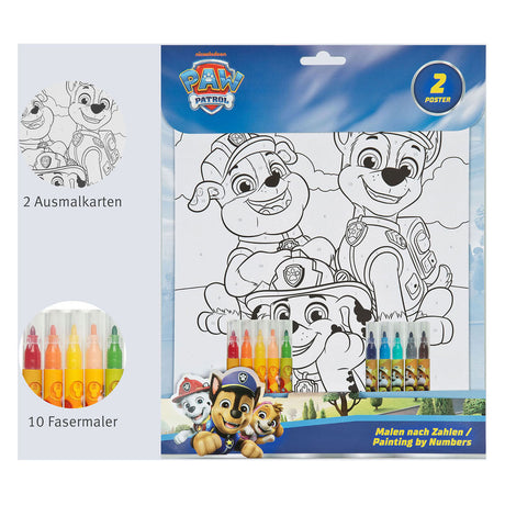 Conjunto de color por número encubierto patrulla canina