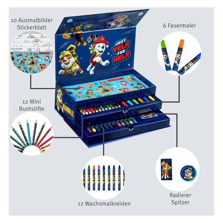 Estuche para colorear Paw Patrol - 44 uds.