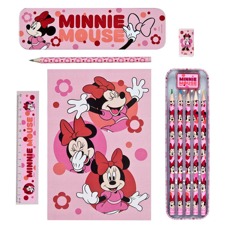 Juego de papelería Disney Minnie Mouse - 11 piezas.