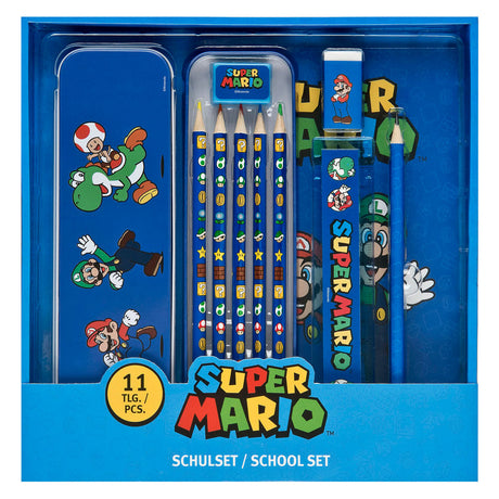 Juego de papelería encubierto super mario - 11 piezas.