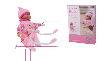Johntoy john toy baby rose mesa silla (apto para muñecas de 35-45cm)