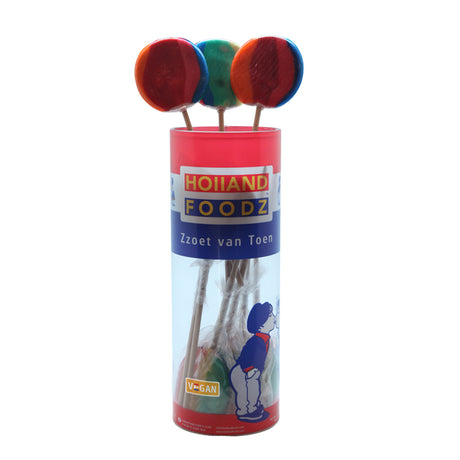 Holland foodz piruleta redonda arco iris no. 1 (10 piezas)