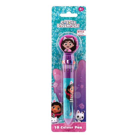 Toyland Gabby's Dollhouse bolígrafo de 10 colores con adorno