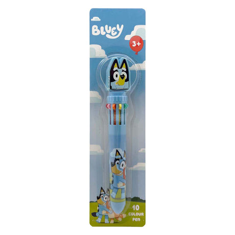 Bolígrafo Toyland bluey de 10 colores con topper