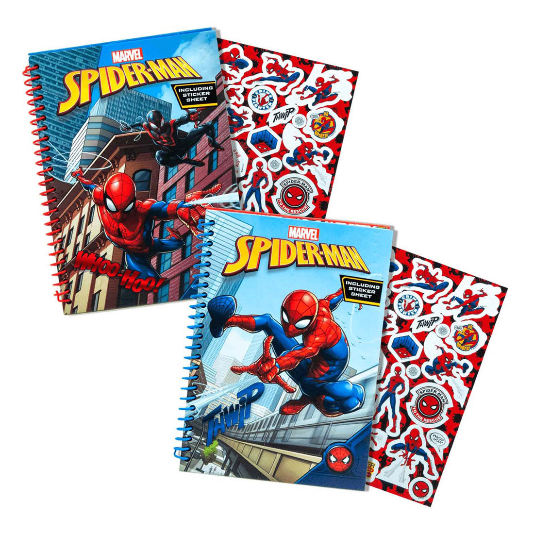 Cuaderno con purpurina de Spiderman sin marca sin marca: cuaderno de juguete colorido para niños.