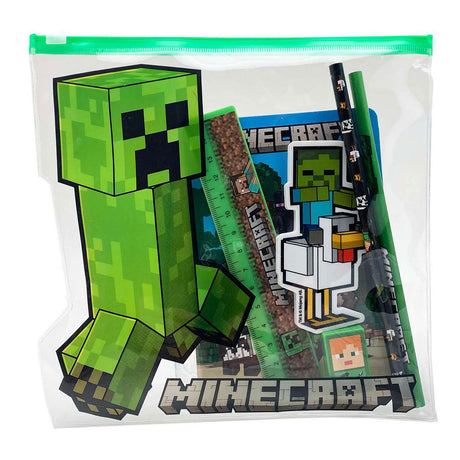 Estuche con forma de minecraft toy land lleno