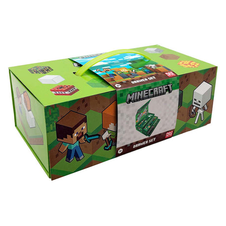 Caja de dibujo de Minecraft sans marque sin marca - lápices de colores - marcadores - pintura - creativo