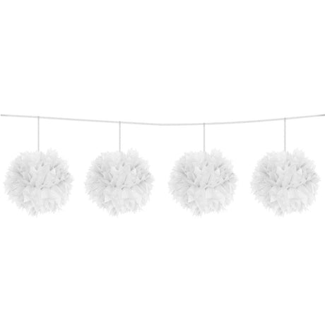 Guirnalda de pompones blancos Folat bv