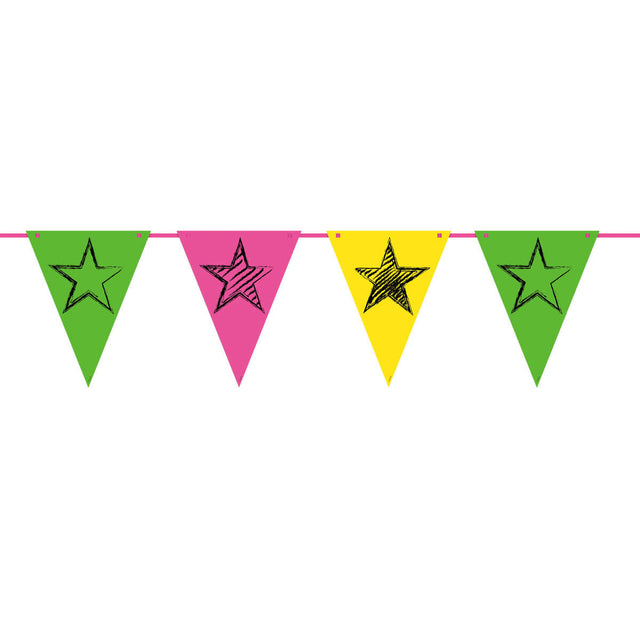 Línea de bandera de la fiesta de neón