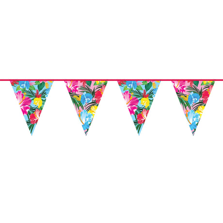 Folat bv línea de bandera flores tropicales, 10 metros.