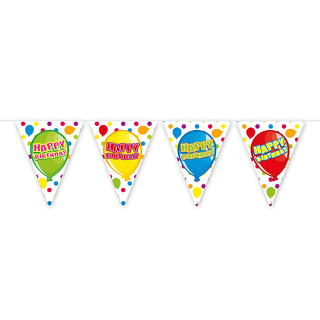 Folat bv línea de bandera feliz cumpleaños, 6mtr.