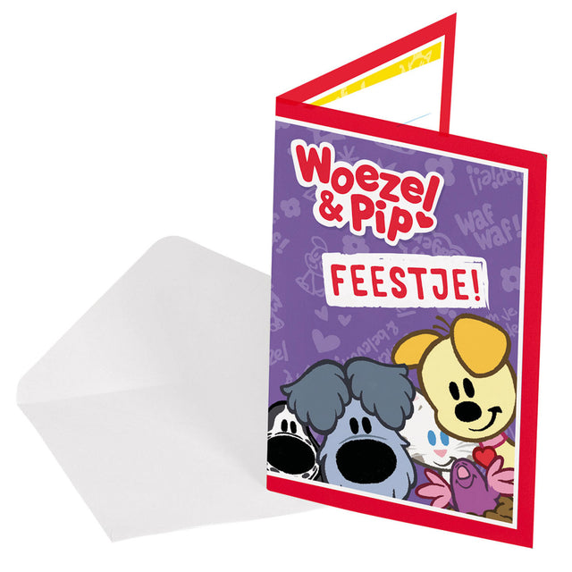 Folat bv woezel pip invitaciones, 8 uds.