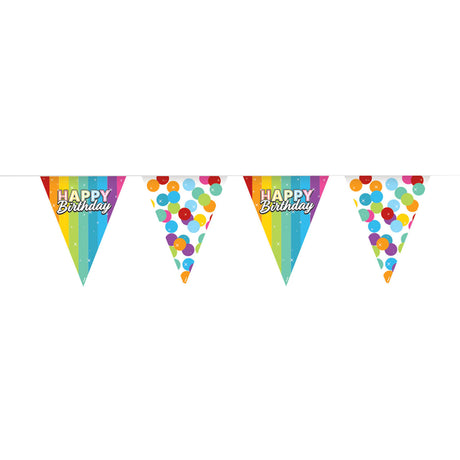 Folat bv vlaggenlijn Rainbow Feliz cumpleaños, 6mtr.