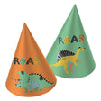 Folat bv gorros de fiesta de papel rugidos de dinosaurio, 6 uds.