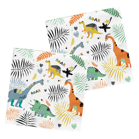 Servilletas Folat bv rugidos de dinosaurio, 20 uds.