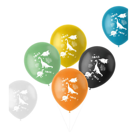 Globos de látex Folat bv dinosaurio 33 cm, 6 uds.