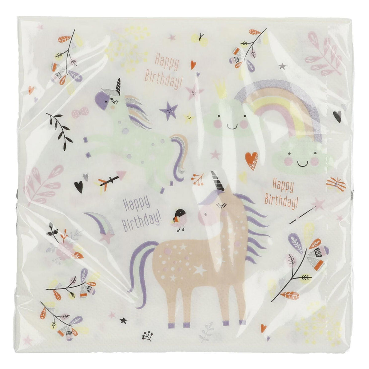 Folat bv servilletas unicornios arcoiris, 20 uds.