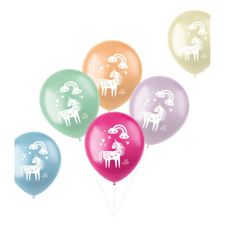 Folat bv globos de látex unicornios arcoíris, 6 uds.