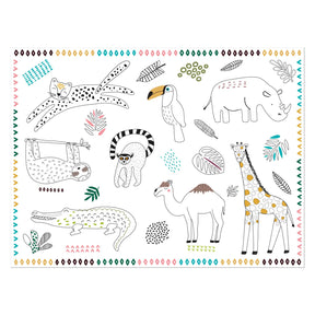 Folat bv manteles individuales de colores animales salvajes 6 uds.