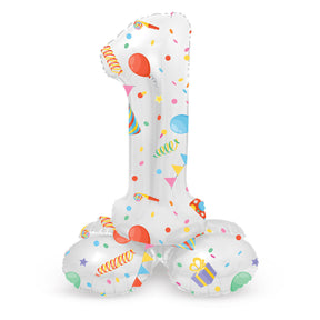 Folat bv globo foil de pie fiesta alegre número 1 -72cm
