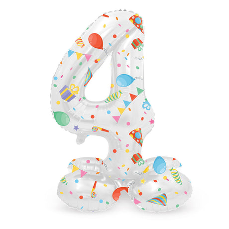 Folat bv globo foil de pie fiesta alegre número 4 -72cm