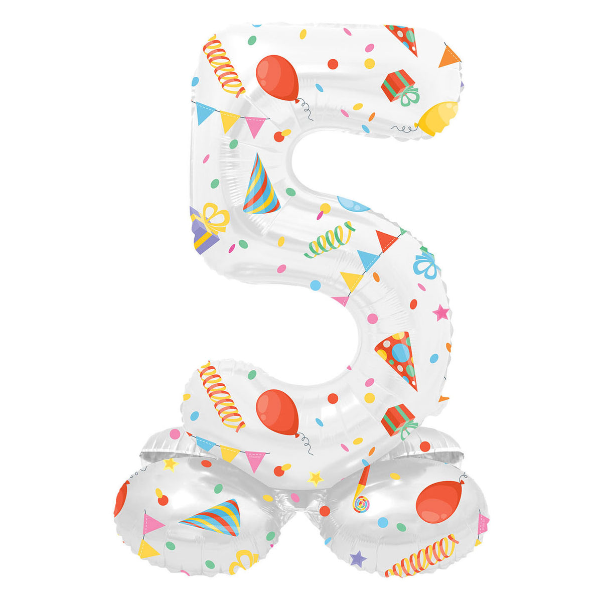 Folat bv globo foil de pie fiesta alegre número 5 -72cm