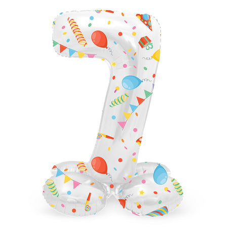 Folat bv globo foil de pie fiesta alegre número 7 -72cm