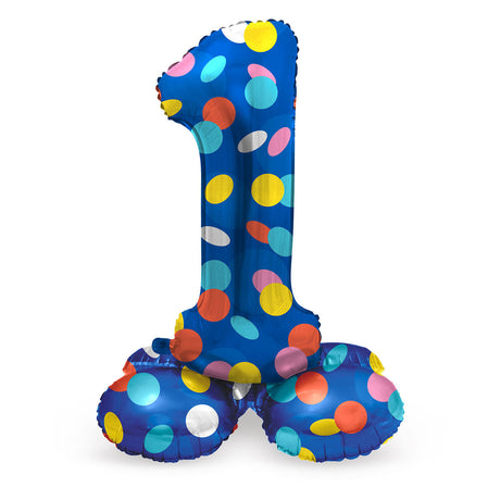 Folat Bv Standing Foil Balloon Colorful Dots Número 1 - 72 cm