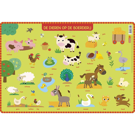 Alfombra educativa Deltas - los animales de la granja 47,5x32cm