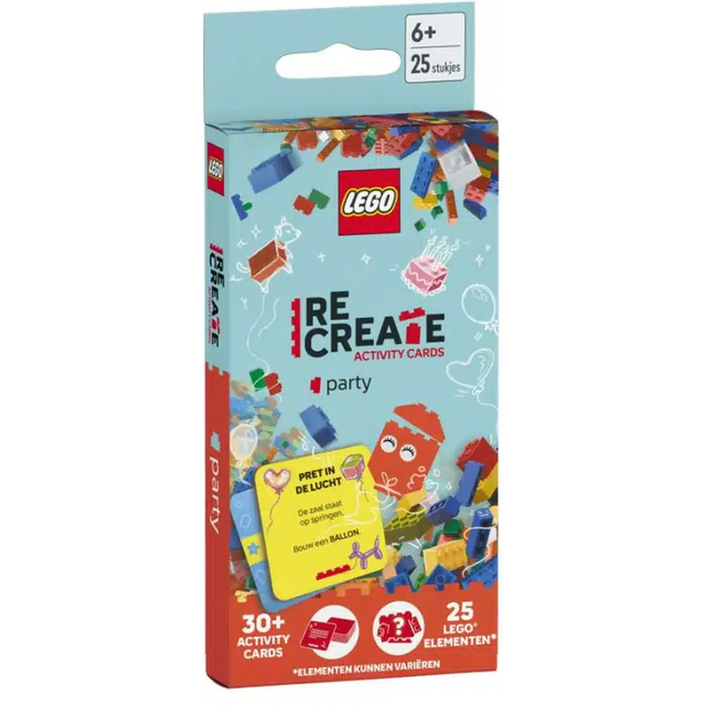 Lego recrea tarjetas de actividades: fiesta