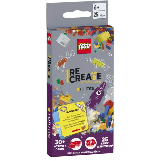 Lego recrea tarjetas de actividades: espacio
