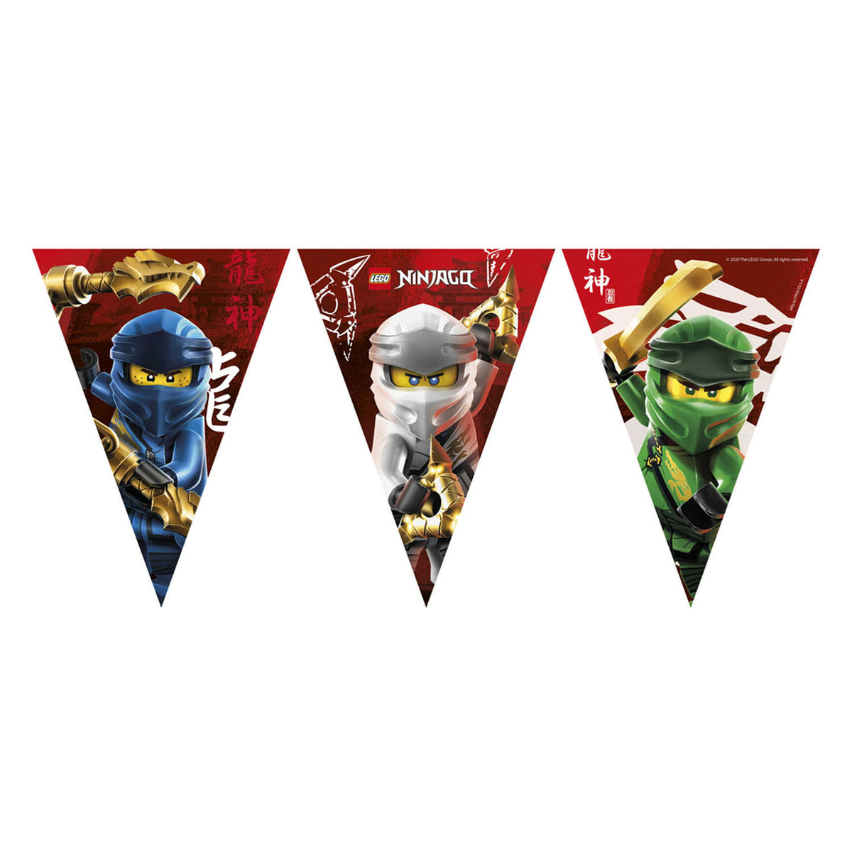 Línea de bandera de papel FSC LEGO NINJAGO, 3MTR.