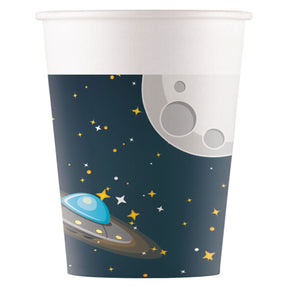 Vasos de papel globos fsc rocket space, 8 uds.