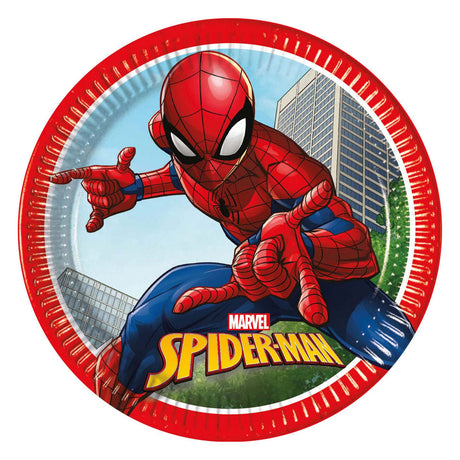Platos de papel globos fsc spider-man crime luchador, 8 uds.