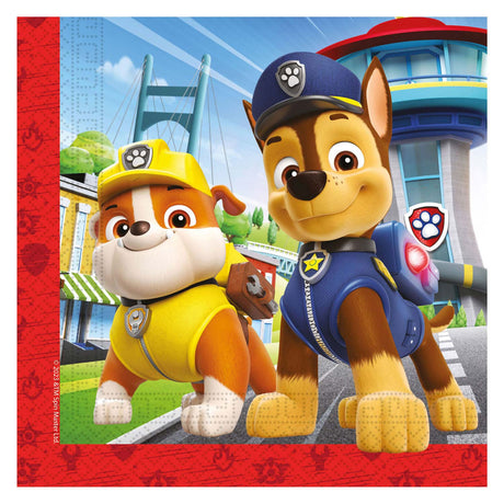 Servilletas de papel globos fsc patrulla canina héroes de rescate, 20 uds.