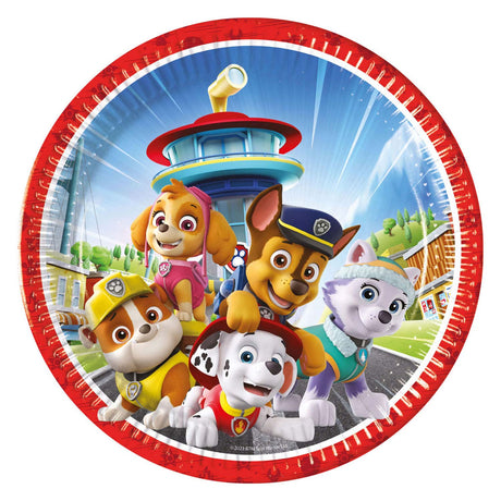 Globos platos de papel fsc patrulla canina héroes de rescate, 8 uds.