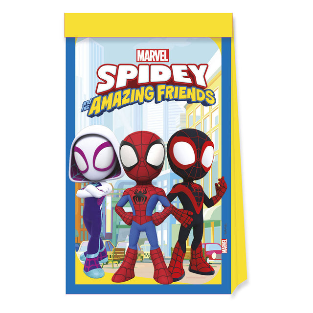 Bolsas de fiesta de papel Globos fsc spidey, 4 uds.