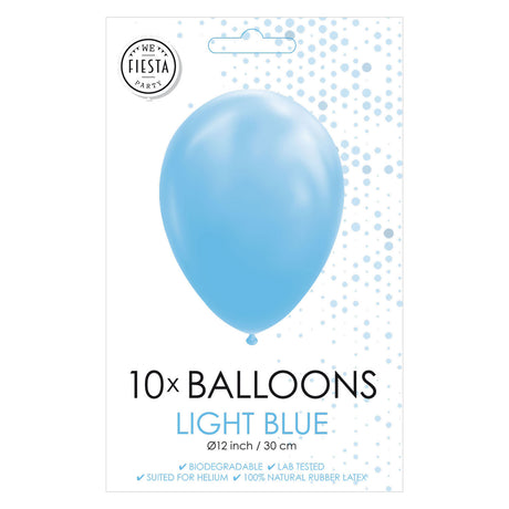 Globos globos azules claros 30 cm, 10º.