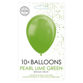 Globos globos lima verde 30 cm, 10st.