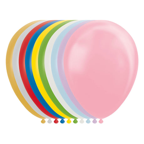 Globos globos metalizados perla mezcla colores 30cm, 100ud.
