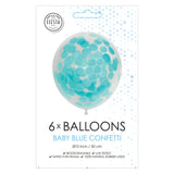 Globos confetti globos confeti de papel azul celeste 30cm, 6 uds.