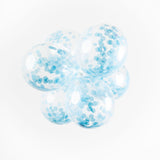 Globos confetti globos confeti de papel azul celeste 30cm, 6 uds.