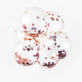 Globos confeti globos papel confeti metallix oro rosa, 6 uds.