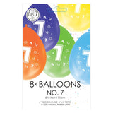 Globos globos impresos a 2 caras número 7, 8 uds.