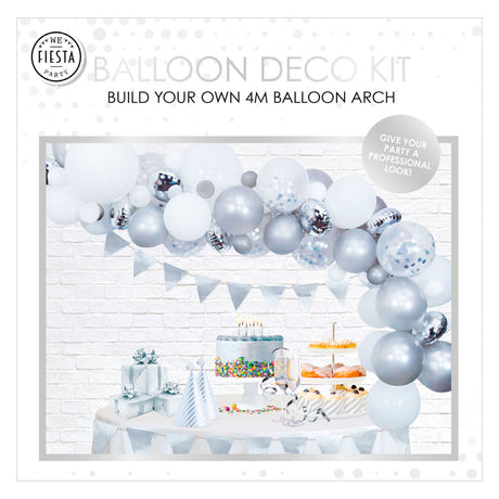 Globos set arco de globos plata