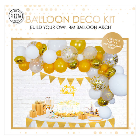 Globos set arco de globos dorado