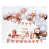 Conjunto arco de globos Globos oro rosa