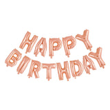 Globos globo foil texto feliz cumpleaños oro rosa